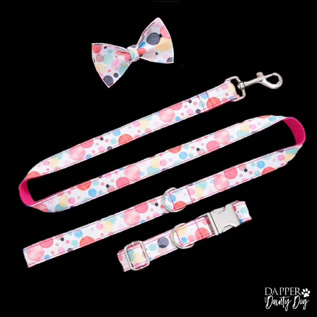 The Bubbly | Leash & Bow Tie Collar Set